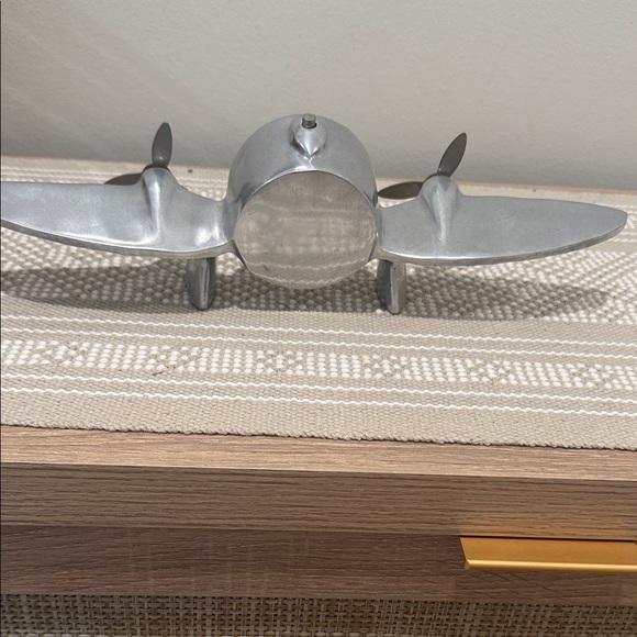 Silver Airplane Desk Clock - Picture 5 of 7